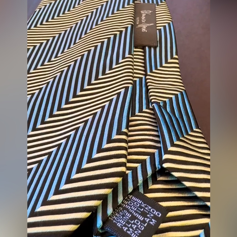 🔥HOLIDAY 26’🔥🆕💯DOMENICO SPANO DRAKES LONDON M.D DECO ABSTRACT WOVN SILK TIE🔥